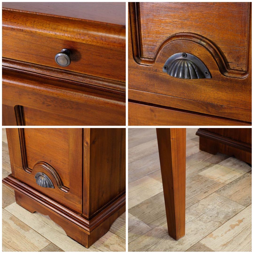 A 新品 アジアン デスク アンティーク カントリー 書斎 カフェ 机 テーブル