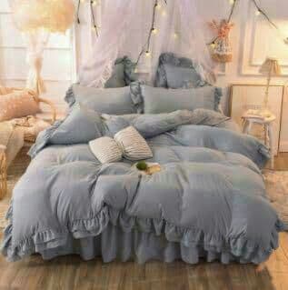 新品 柔らかい 肌触り ベッド用品 シングル 3点セット ベッドスカート,N