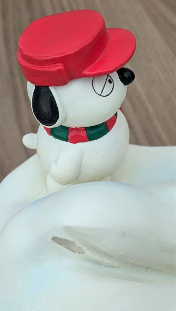 レア☆ SNOOPY スヌーピー クリスマスプレート 2001年　飾り台付