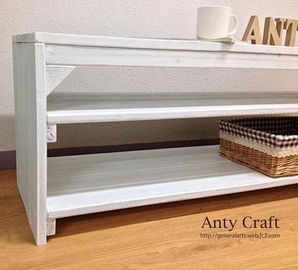 【サイズオーダー可】【引取可能】TV台 PC台 飾り棚 AWAW エイジング加工