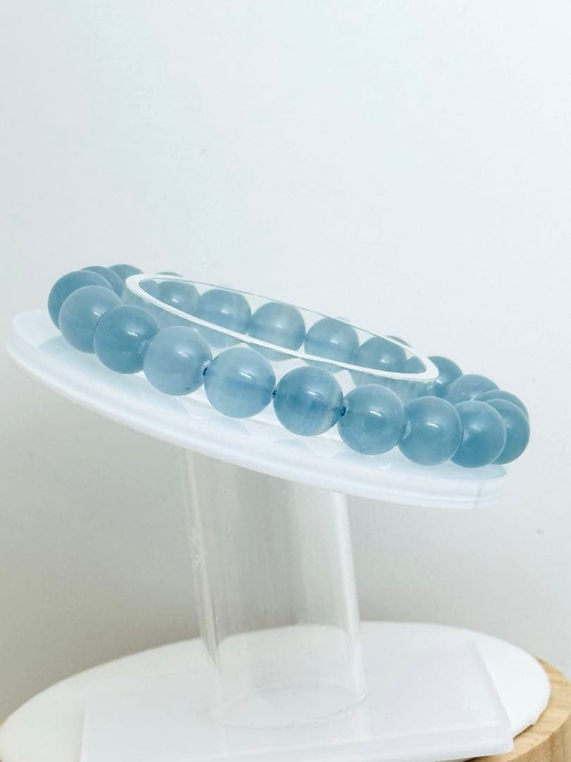 bluee feathers 〈No.108〉高品質ブルーカルサイト 約10㍉玉