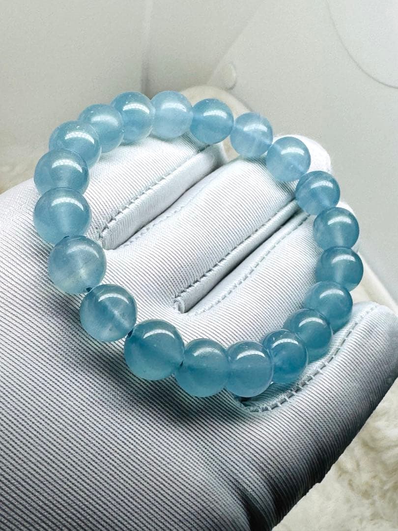 bluee feathers 〈No.108〉高品質ブルーカルサイト 約10㍉玉