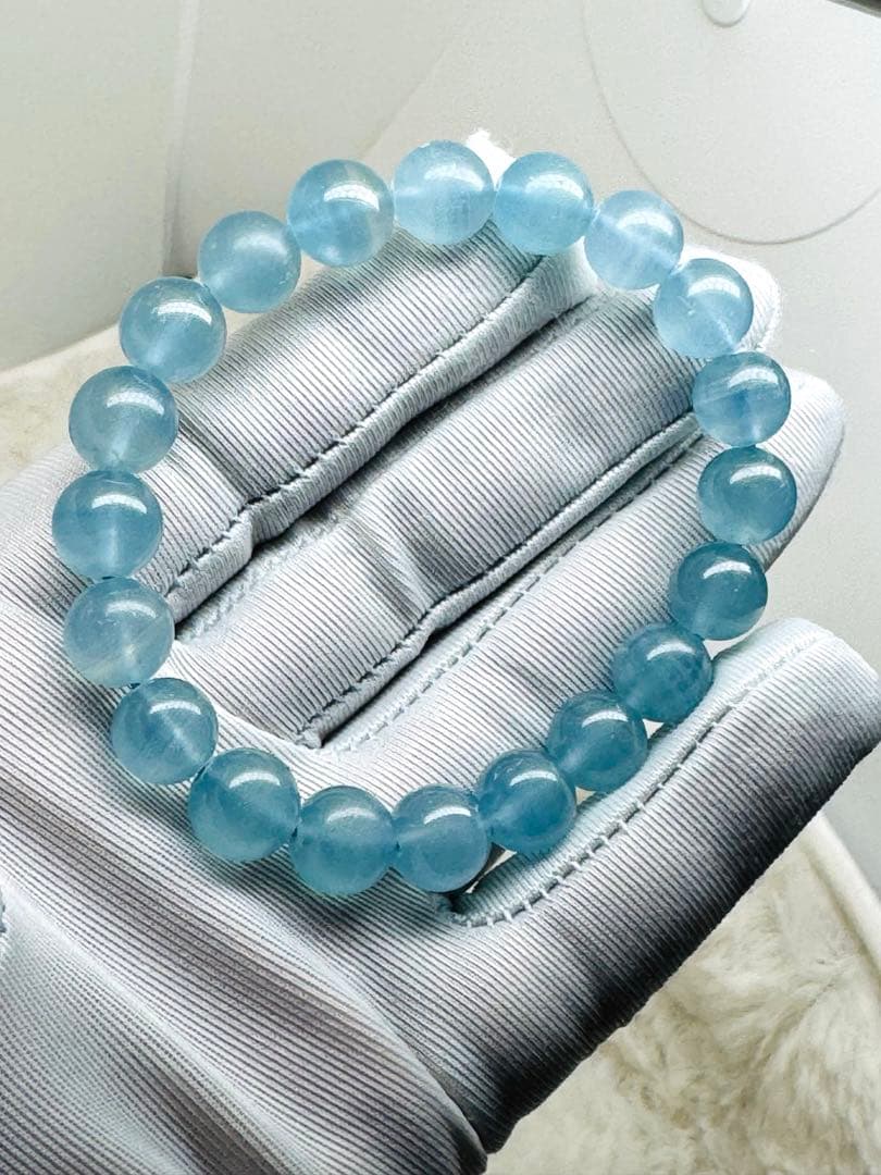 bluee feathers 〈No.108〉高品質ブルーカルサイト 約10㍉玉