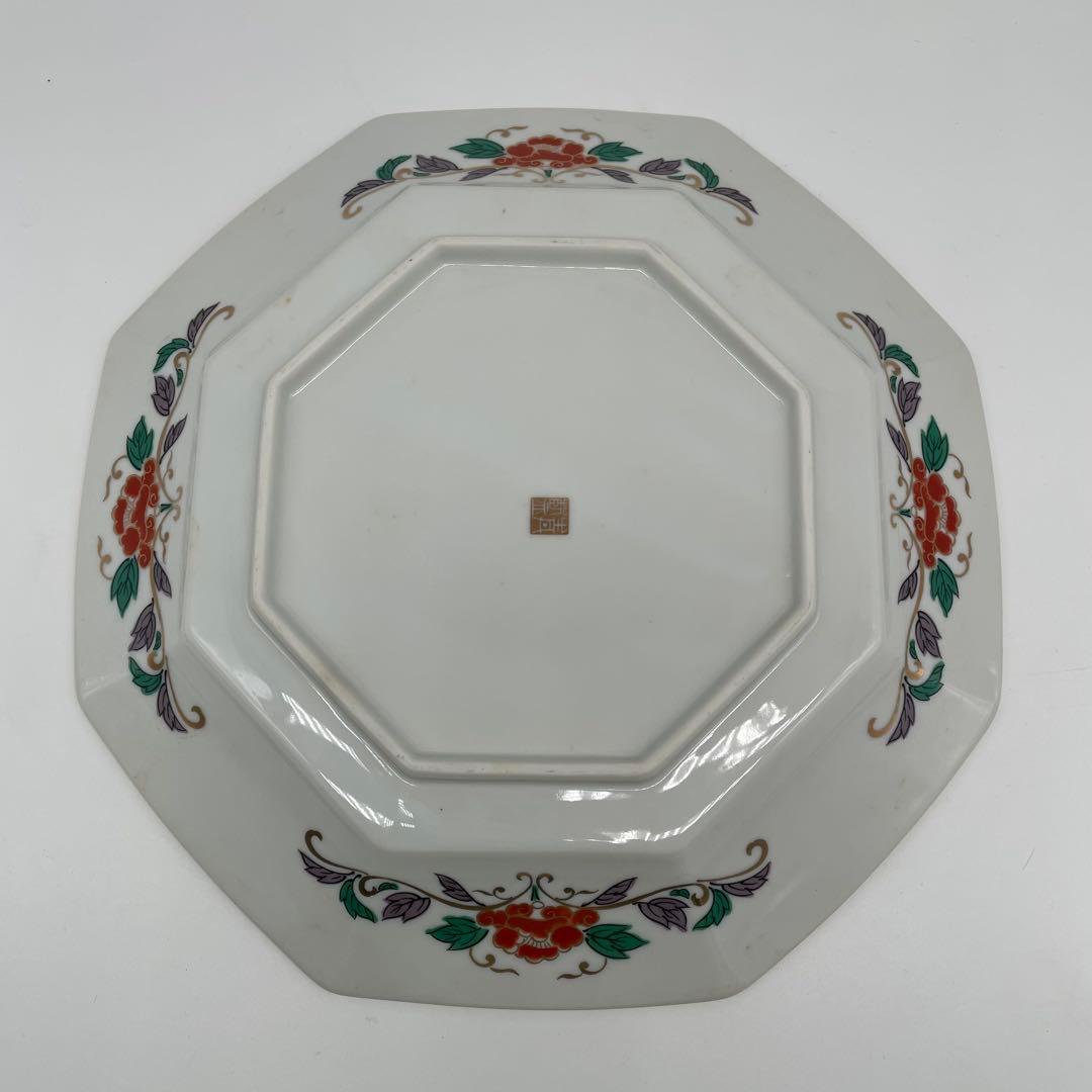 未使用品 有田焼 青藍窯 大正古伊万里 八角大皿 古伊万里紋 古伊万里
