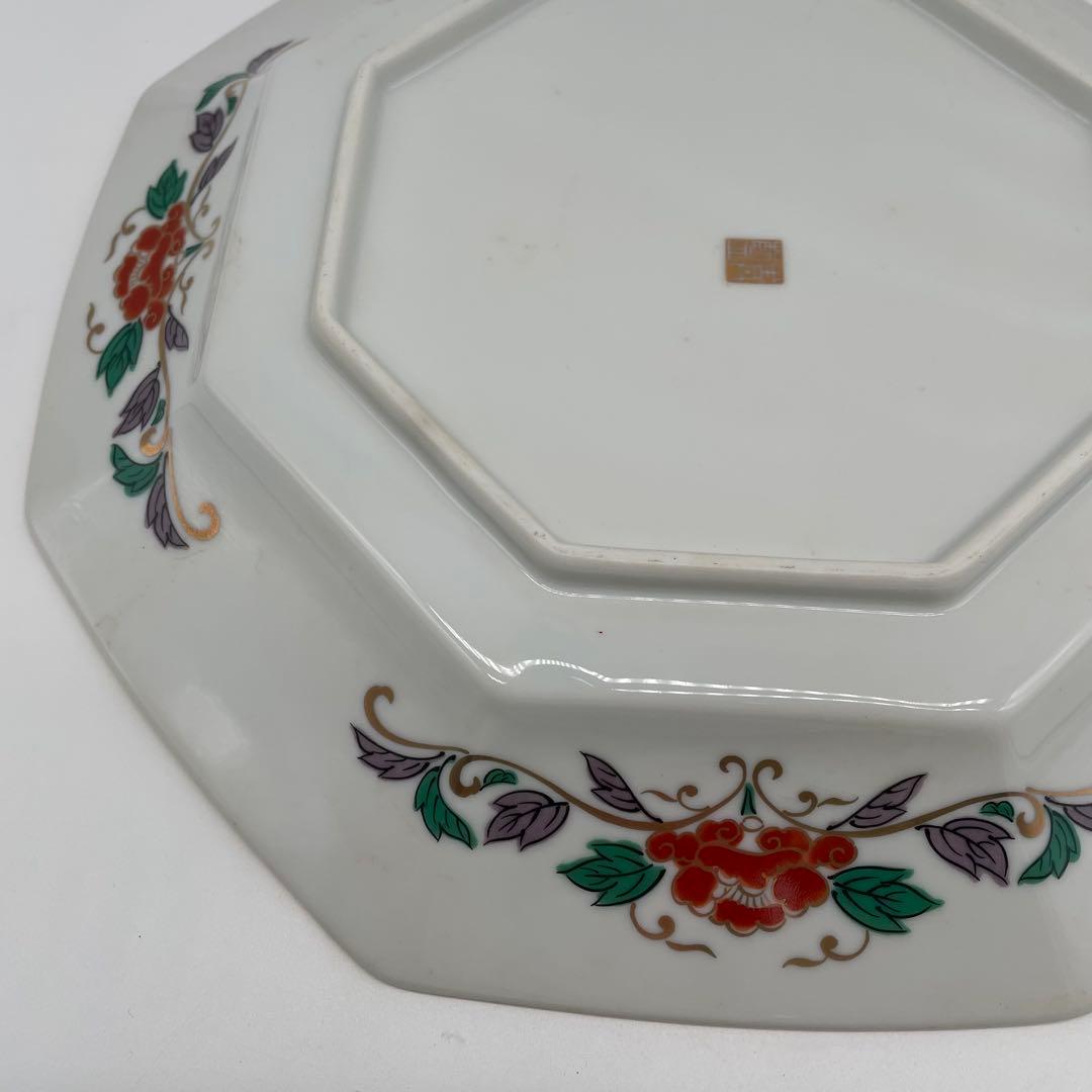 未使用品 有田焼 青藍窯 大正古伊万里 八角大皿 古伊万里紋 古伊万里