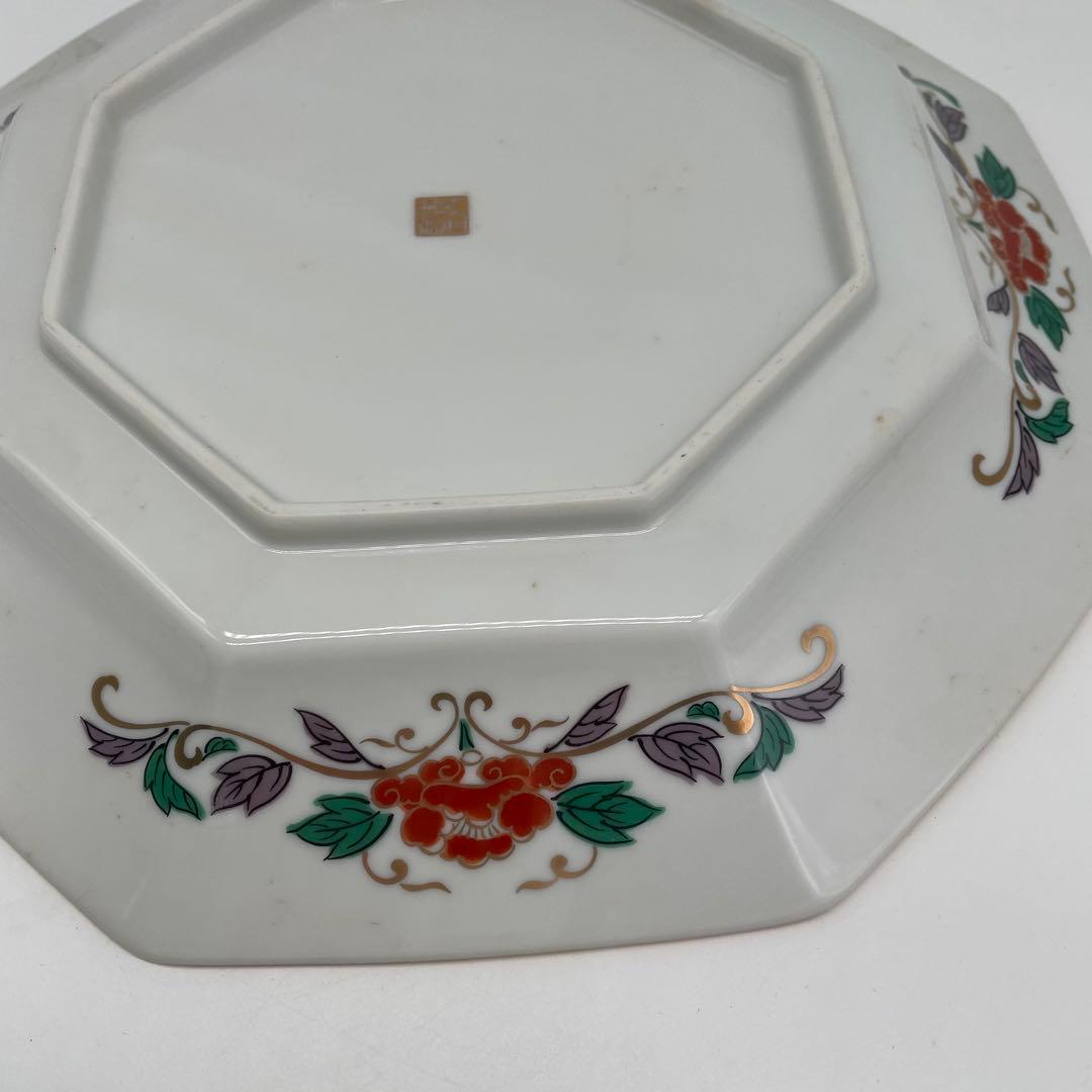 未使用品 有田焼 青藍窯 大正古伊万里 八角大皿 古伊万里紋 古伊万里