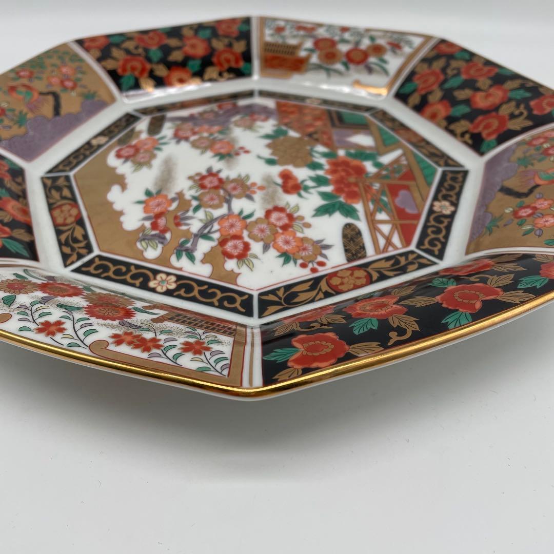 未使用品 有田焼 青藍窯 大正古伊万里 八角大皿 古伊万里紋 古伊万里