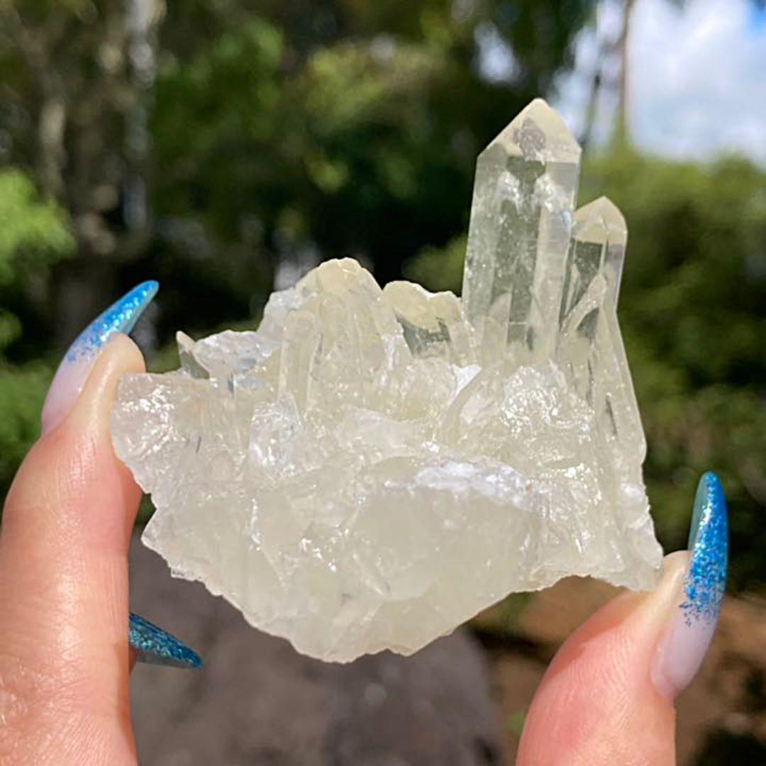 非加熱 天然無処理 シトリン 黄水晶 クラスター 原石 虹