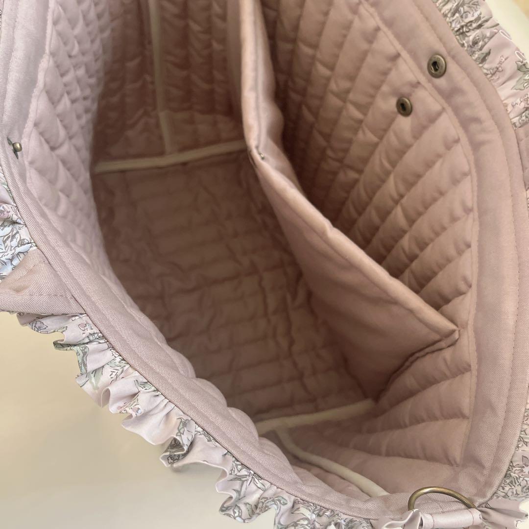 punchan様オーダー 特大キルトフリルトートバッグ　セリーヌミストラベンダー