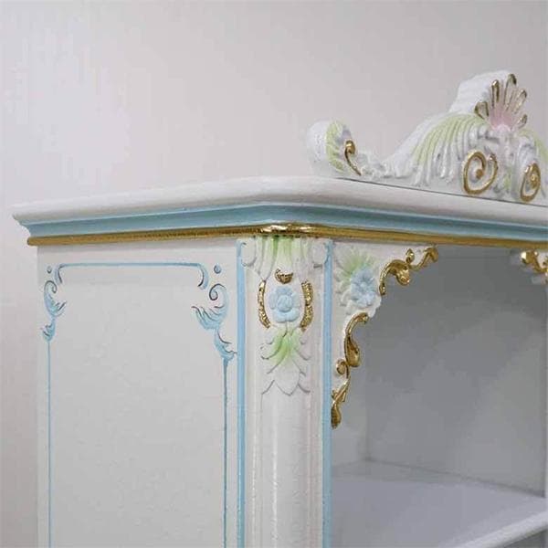 ロココ調ブックケース（ブルー）