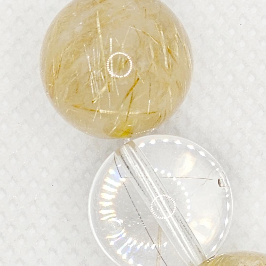 【プリオ】ゴールドルチル シルバールチル ブレスレット【大玉】