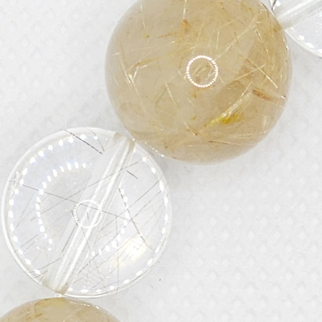 【プリオ】ゴールドルチル シルバールチル ブレスレット【大玉】