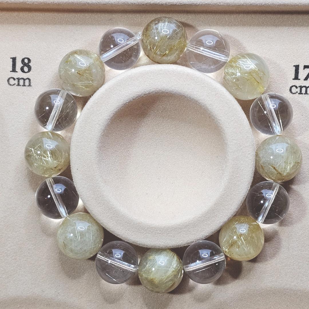 【プリオ】ゴールドルチル シルバールチル ブレスレット【大玉】