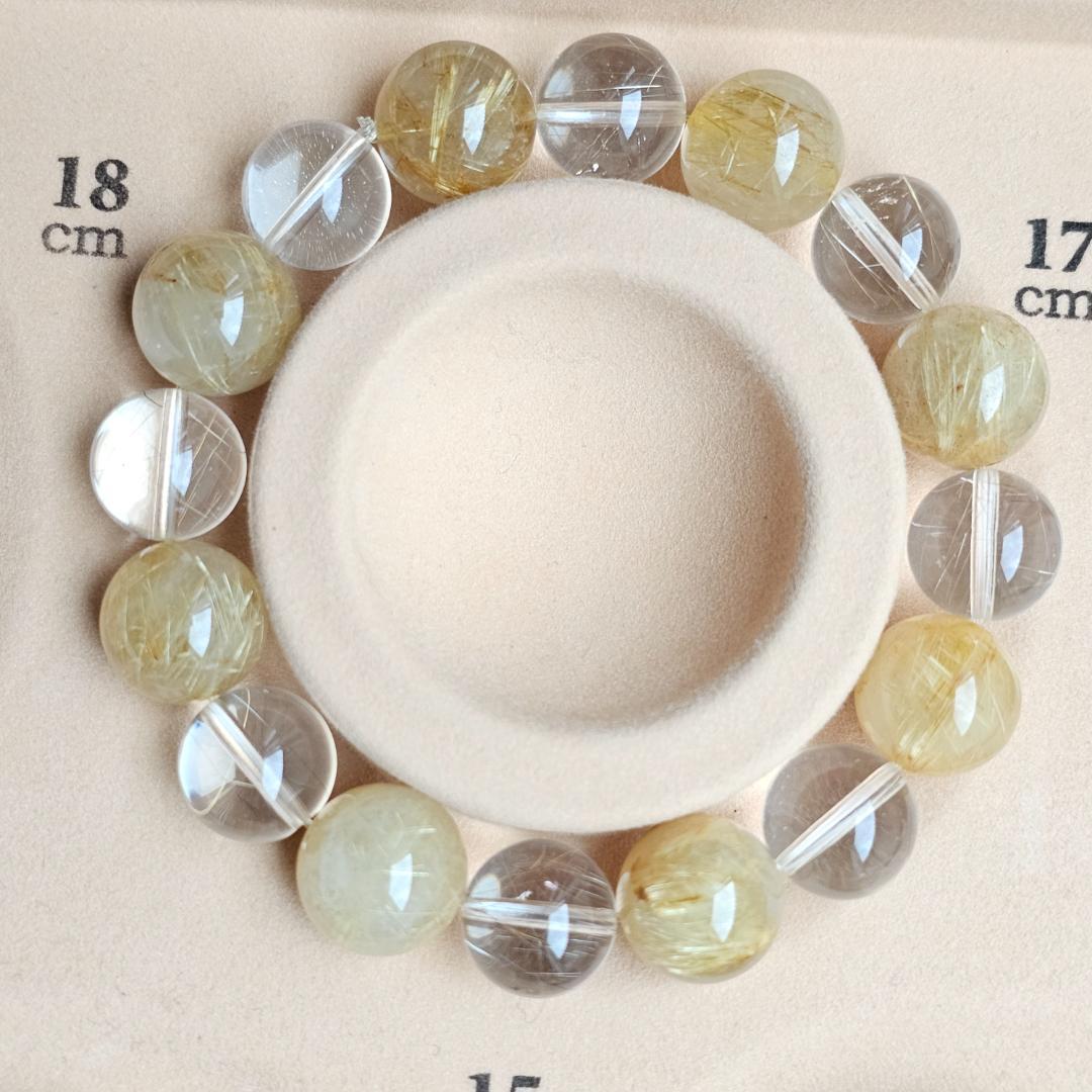 【プリオ】ゴールドルチル シルバールチル ブレスレット【大玉】