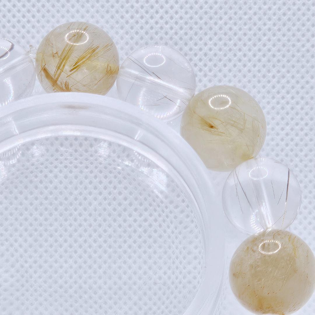 【プリオ】ゴールドルチル シルバールチル ブレスレット【大玉】