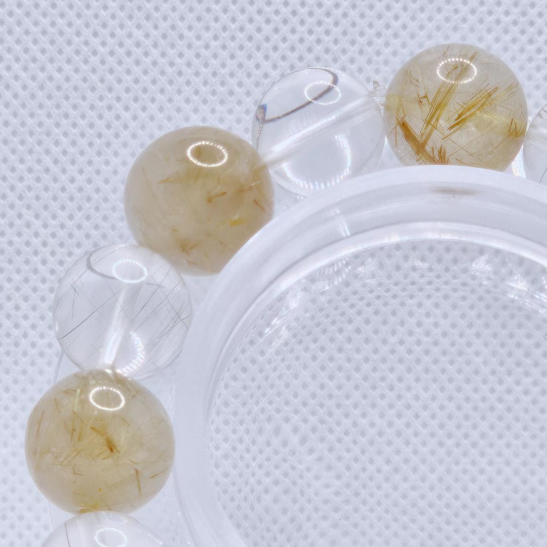 【プリオ】ゴールドルチル シルバールチル ブレスレット【大玉】