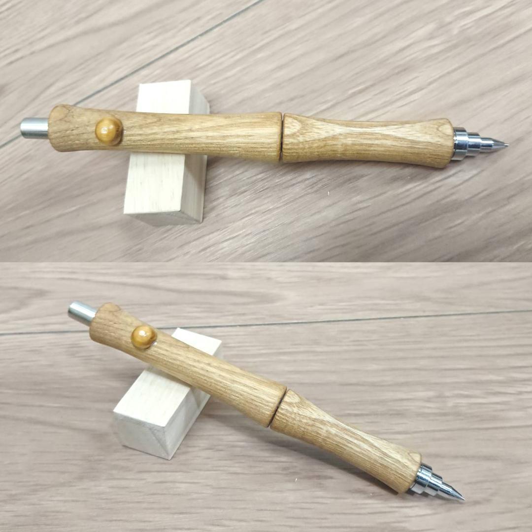 木軸シャープペンシル　PG-オーク  T-１B（一般色）■製図用先端改短切