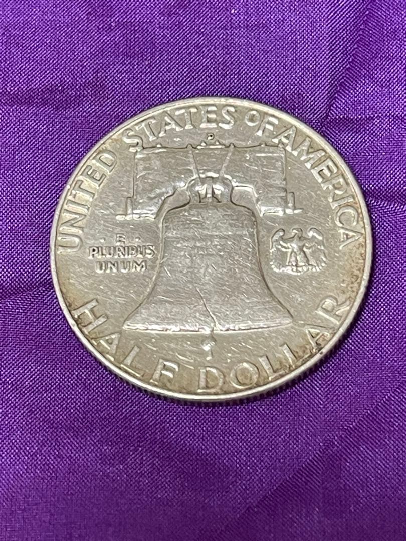 1958フランクリン　アメリカ銀貨 ハーフダラー 旧貨幣