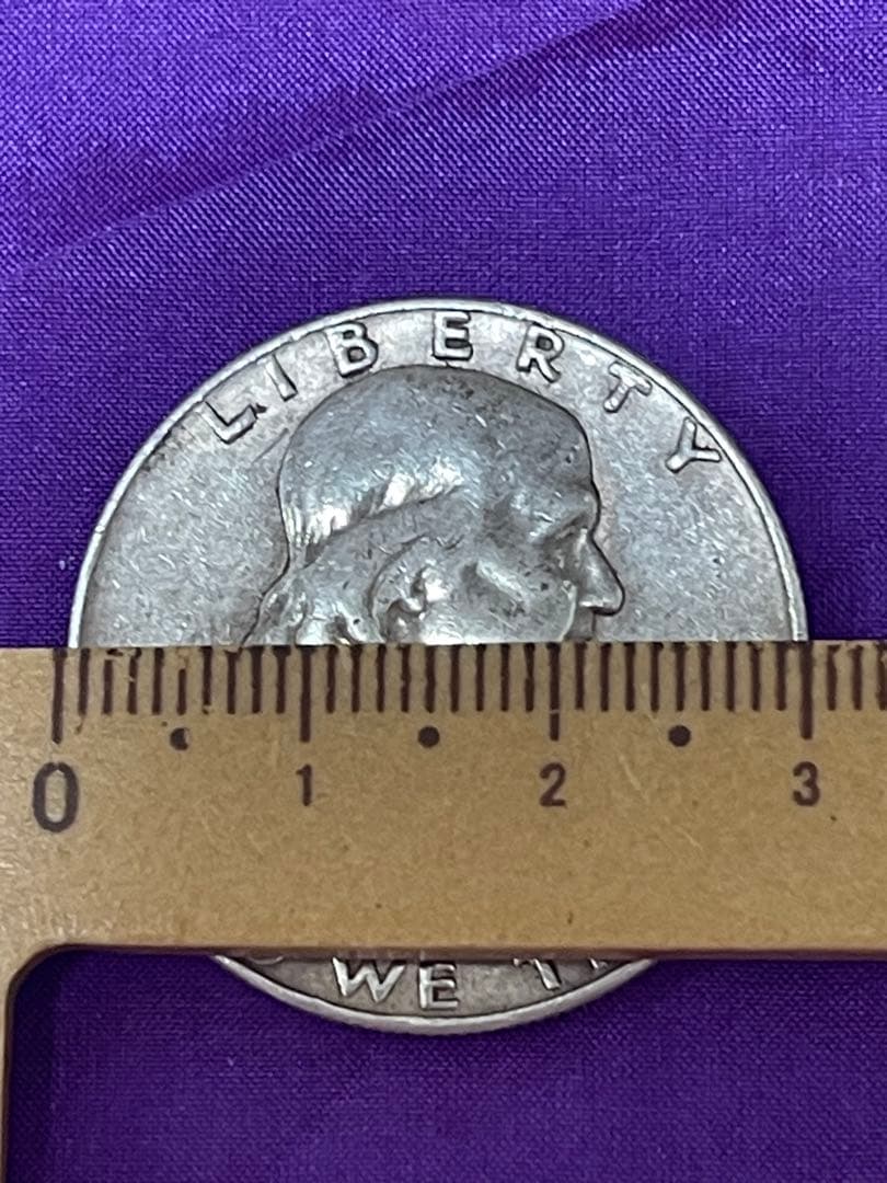 1958フランクリン　アメリカ銀貨 ハーフダラー 旧貨幣