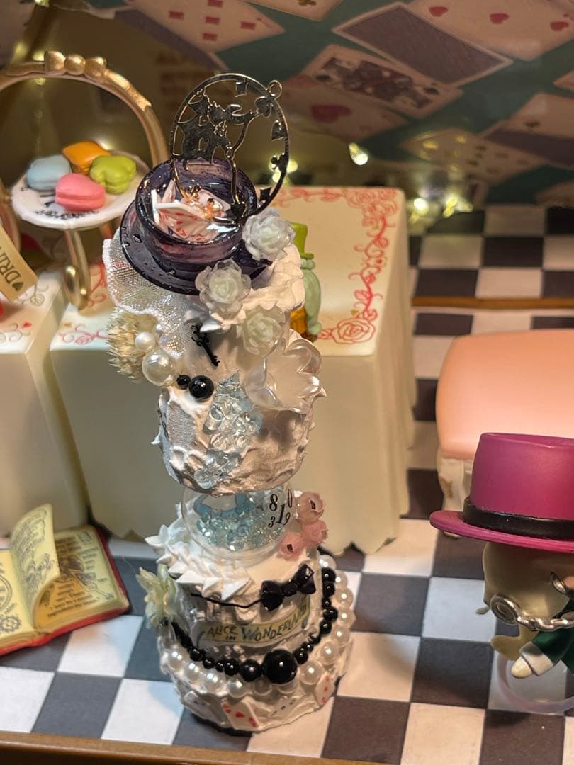 ミニチュアデコレーションケーキここはどこ？どうして？悟りの晴れがここに