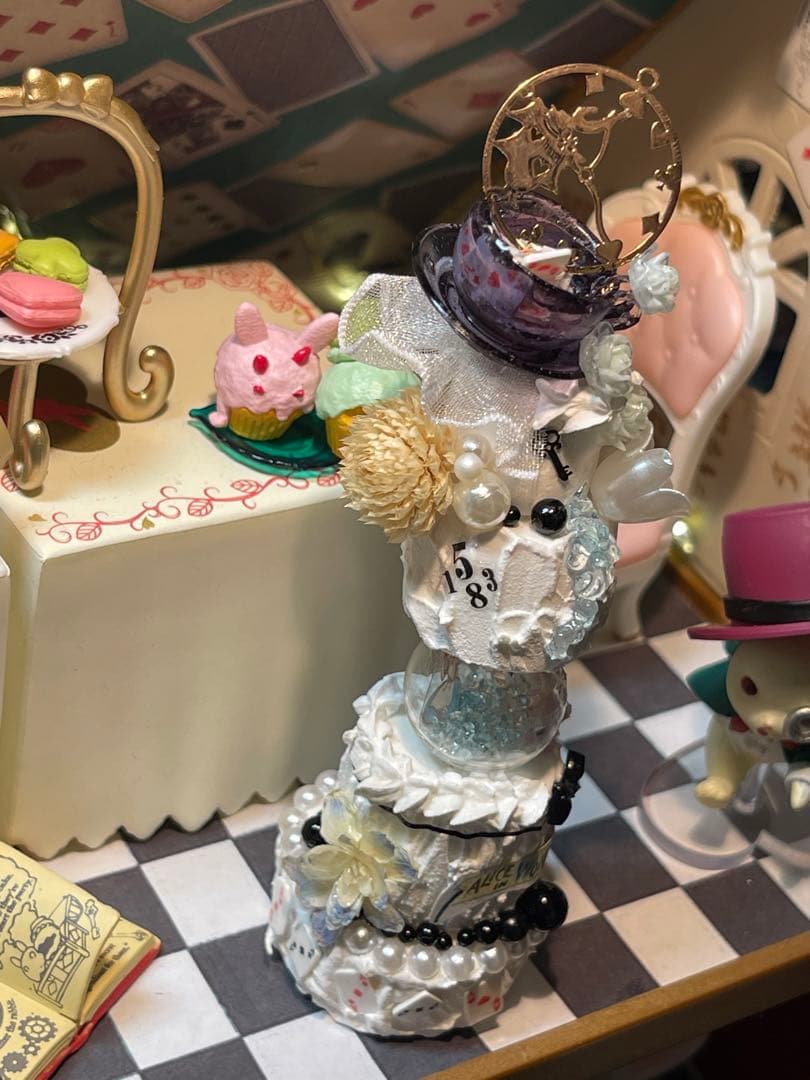 ミニチュアデコレーションケーキここはどこ？どうして？悟りの晴れがここに