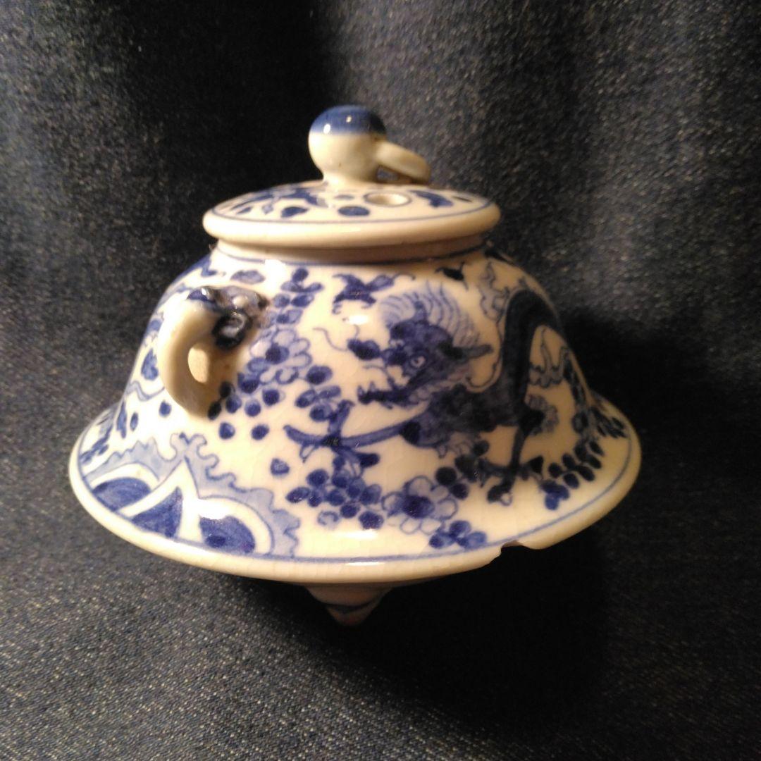 古い　萬歴香炉　中国　古玩　煎茶道具　骨董キズあり