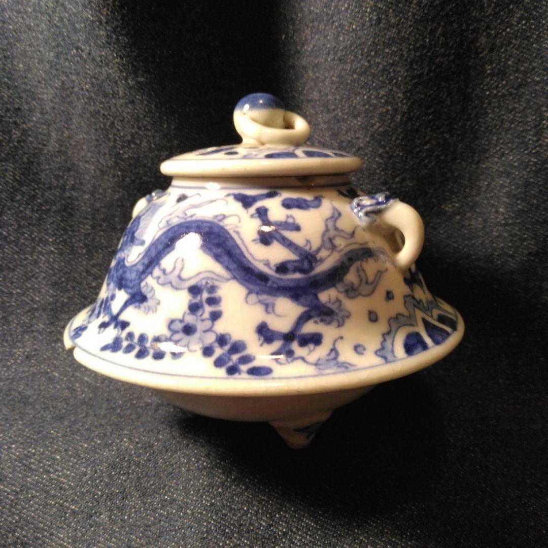 古い　萬歴香炉　中国　古玩　煎茶道具　骨董キズあり