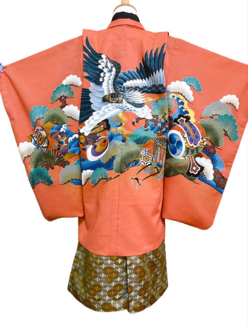 【七五三】5歳男の子日本製羽織袴フルセット