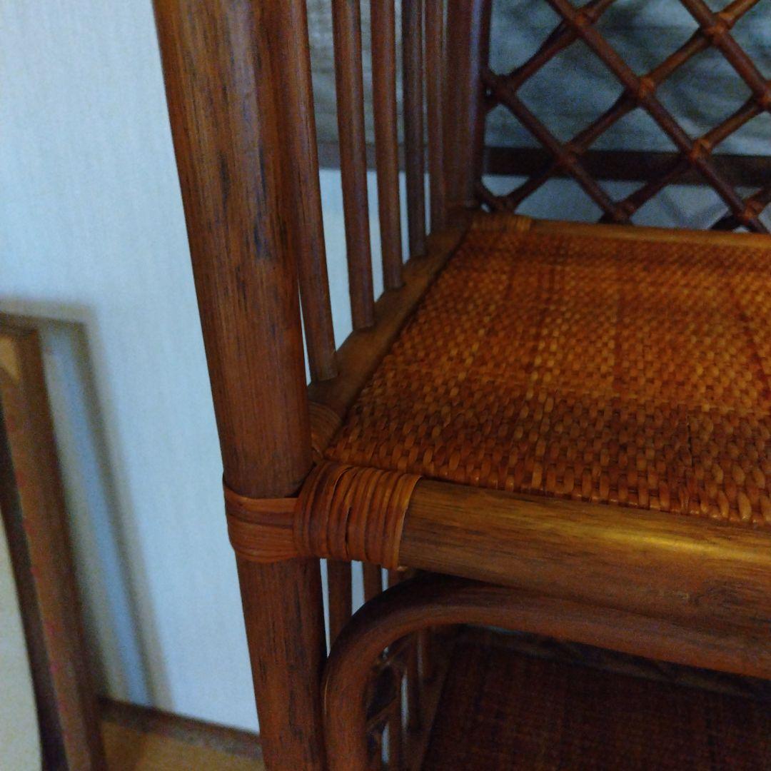 ラタン製オープンシェルフ 3段　藤ラック　本棚