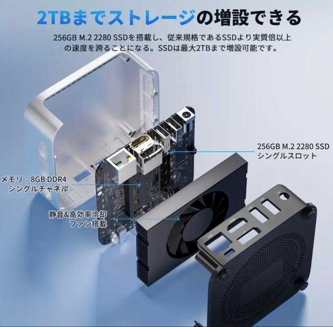【新品】ACEMAGIC Vista Mini V1 N150 ミニPC 黒