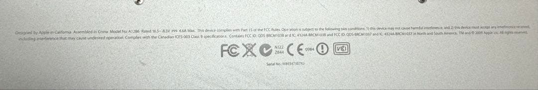 MacBook Proシルバー A1286ジャンク品