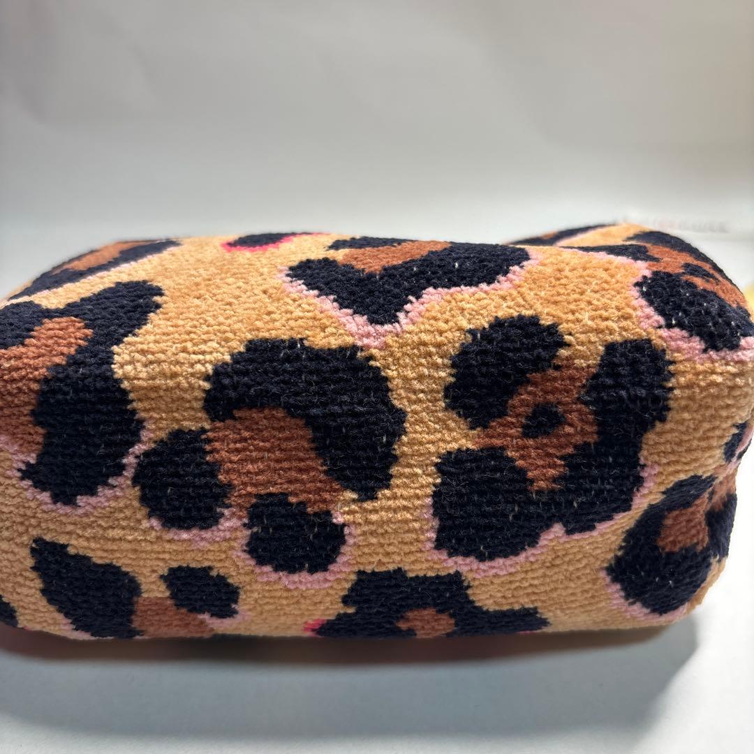 【美品】FEILER ラブラリー　レオパードポーチ ヒョウ柄　フェイラー 小物