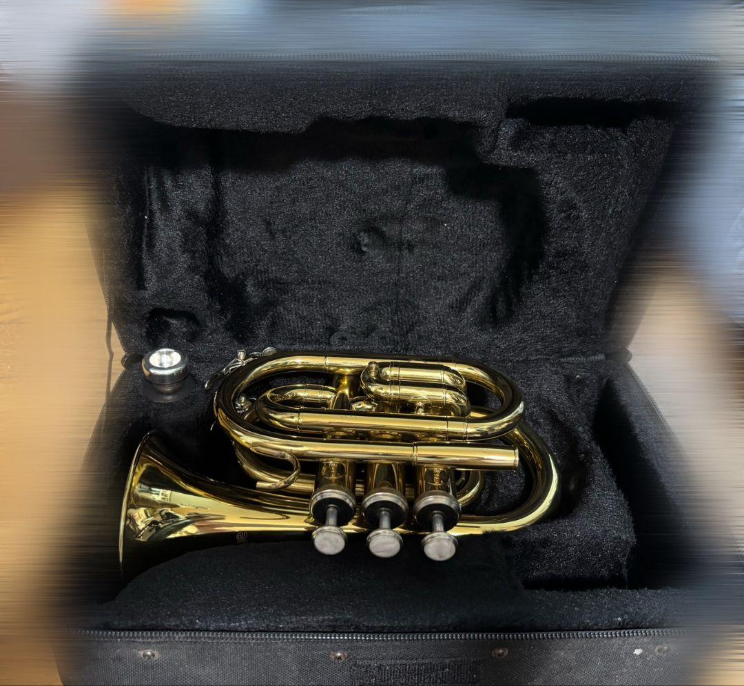 ポケット トランペット本体 ケース付き used