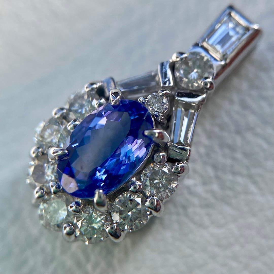 k18wg タンザナイト ダイヤモンド ペンダント