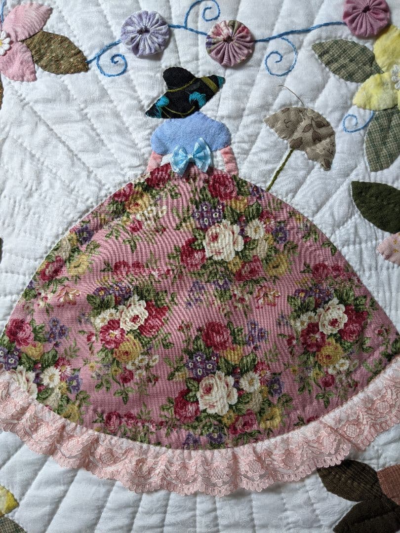 スーちゃん　パッチワークキルト　タペストリー