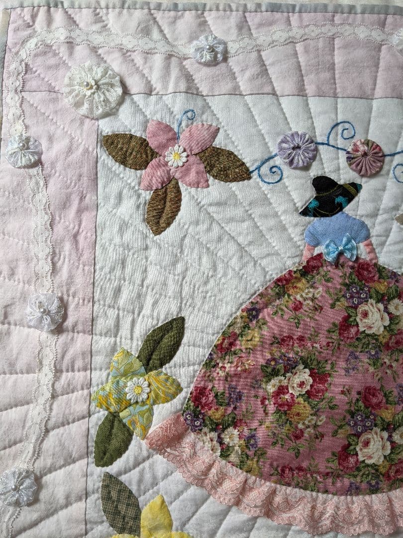 スーちゃん　パッチワークキルト　タペストリー