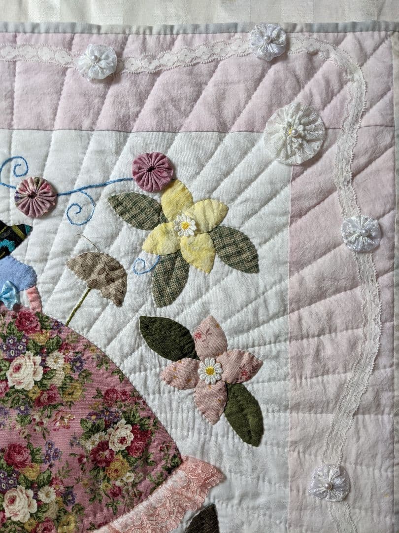 スーちゃん　パッチワークキルト　タペストリー