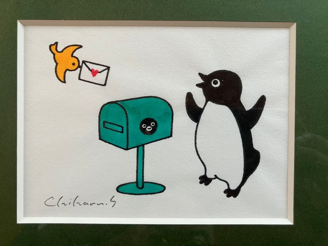 F*読様 【超希少】さかざきちはる（坂崎千春）　 ペンギンシリーズ　手描きイラス