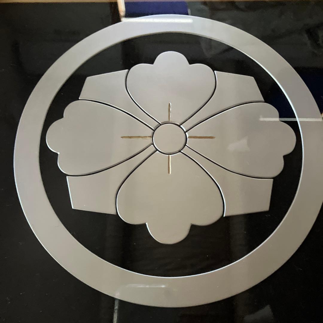 ビリー家紋　額入り家紋　勝海舟の家紋　丸に剣花菱