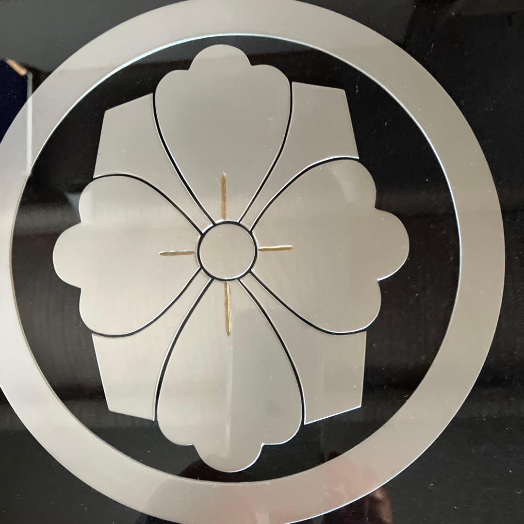 ビリー家紋　額入り家紋　勝海舟の家紋　丸に剣花菱