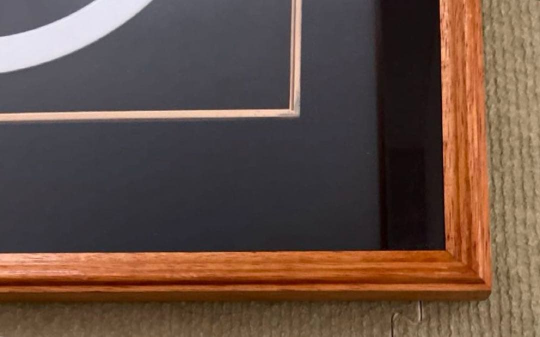 ビリー家紋　額入り家紋　勝海舟の家紋　丸に剣花菱