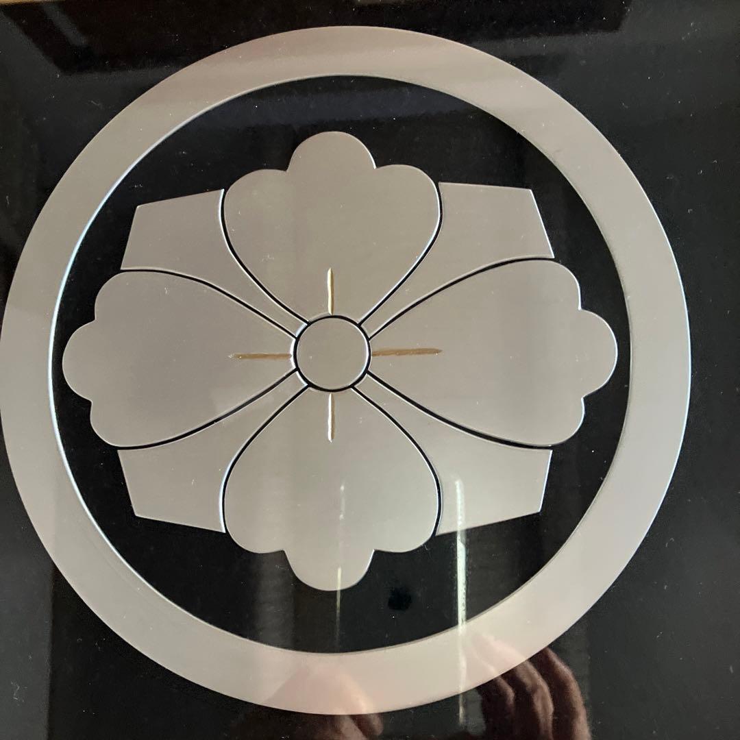 ビリー家紋　額入り家紋　勝海舟の家紋　丸に剣花菱