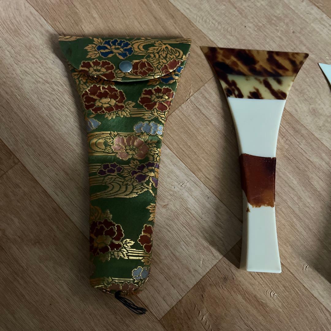 三味線 鼈甲撥 ケース付き おまけ撥付き