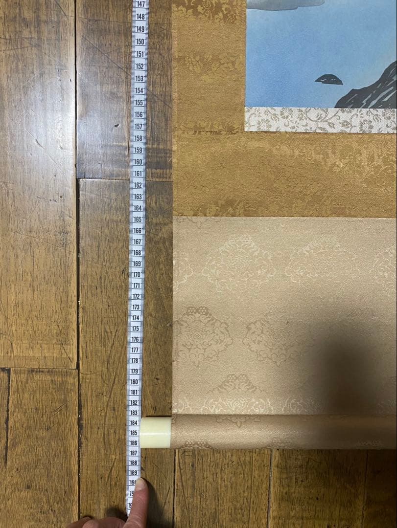 掛け軸 四季4本セット「富峰四季之図」春夏秋冬／富士山図／尺五立／箱付き