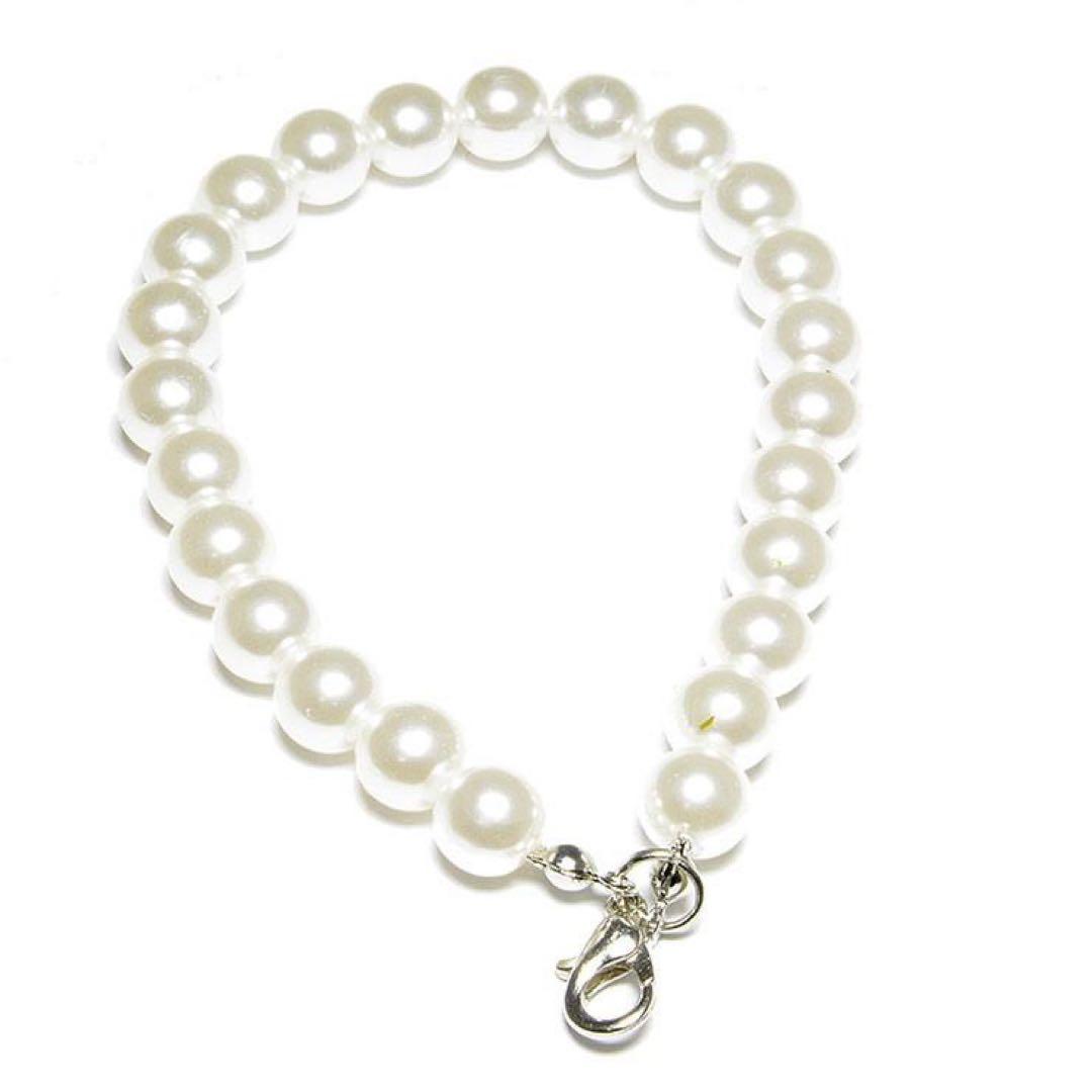 50本　パールストラップ バックチャーム パール チェーン ハンドメイド