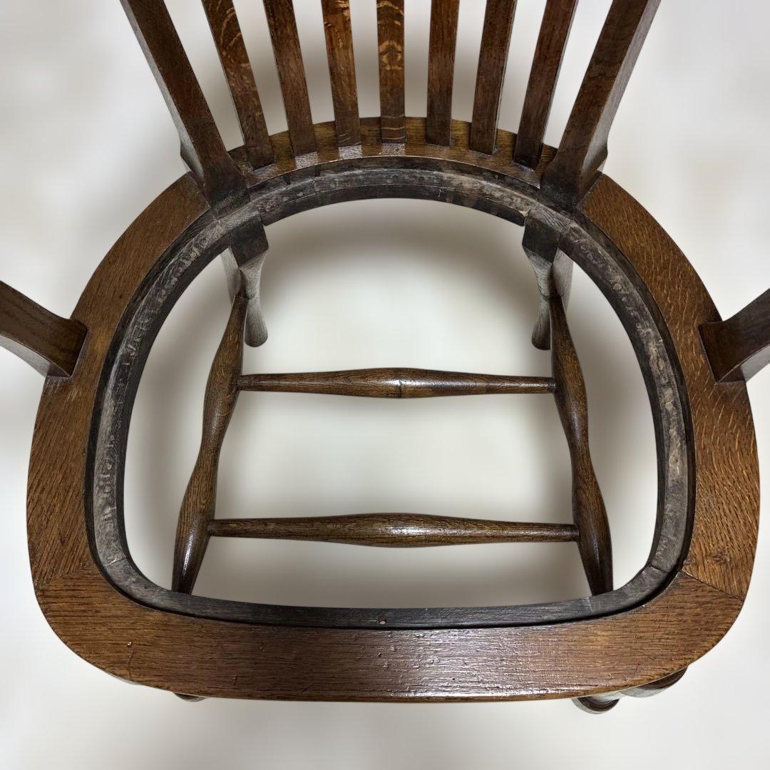 英国アンティーク木製スモーカーズチェア/アームチェア/肘掛けイス