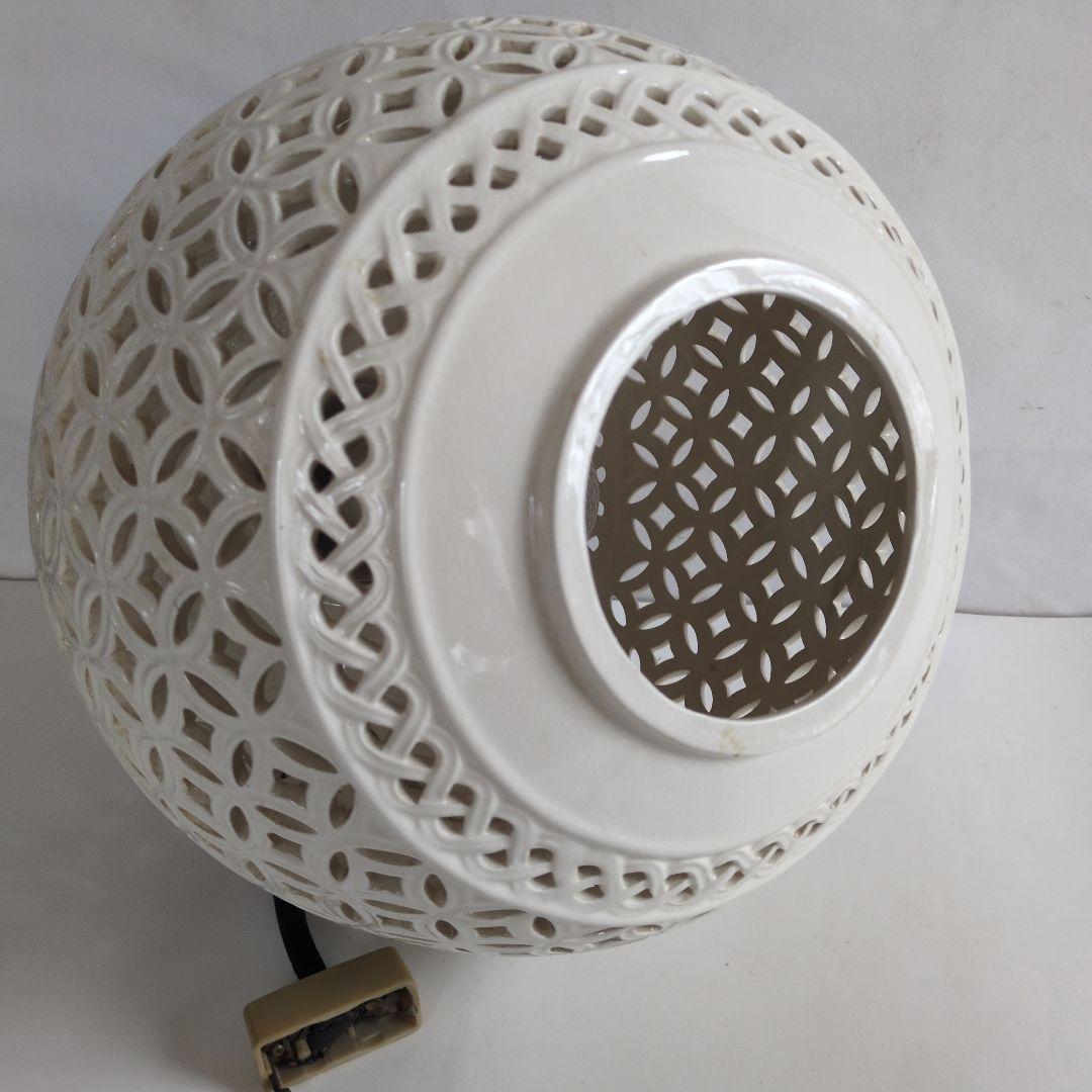 オオヤマ照明　ペンダントライト　陶器シェード　レトロ