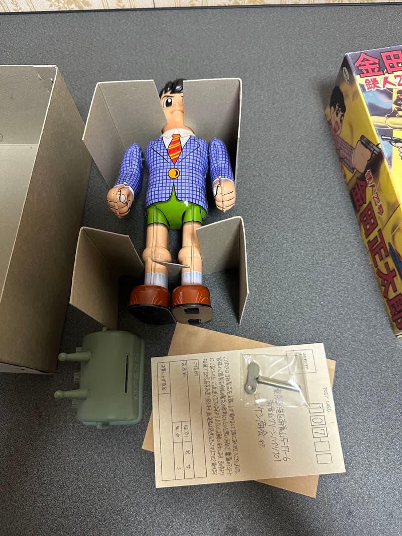 【希少新品】ビリケン商会 ブリキ　金田正太郎　ゼンマイ歩行 デッドストック