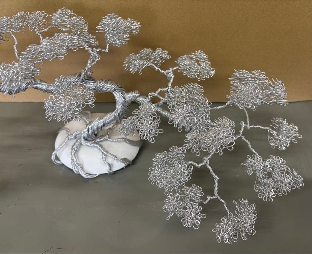 シルバー ワイヤー 盆栽アート