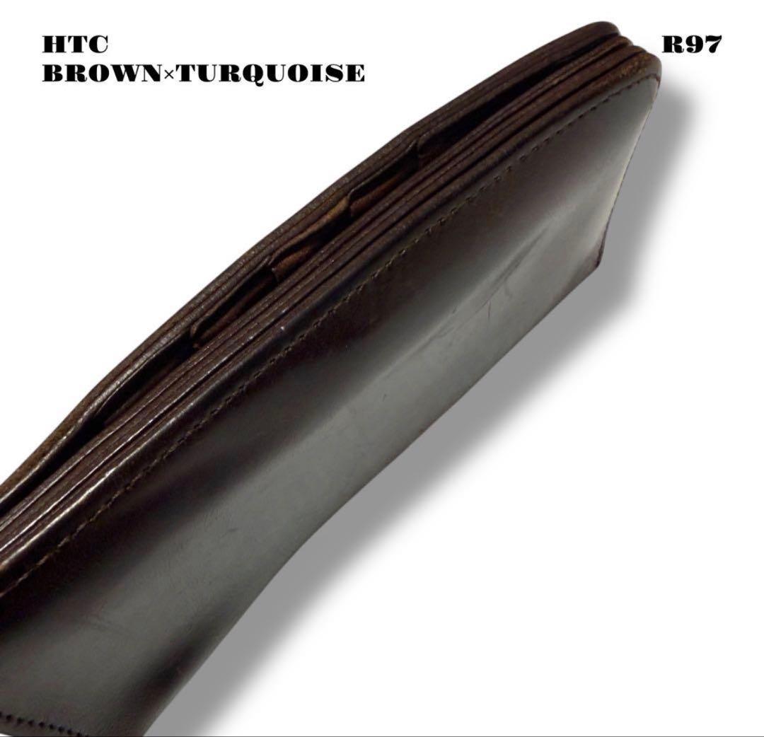 『Hollywood WALLET BROWN×TURQUOISE』